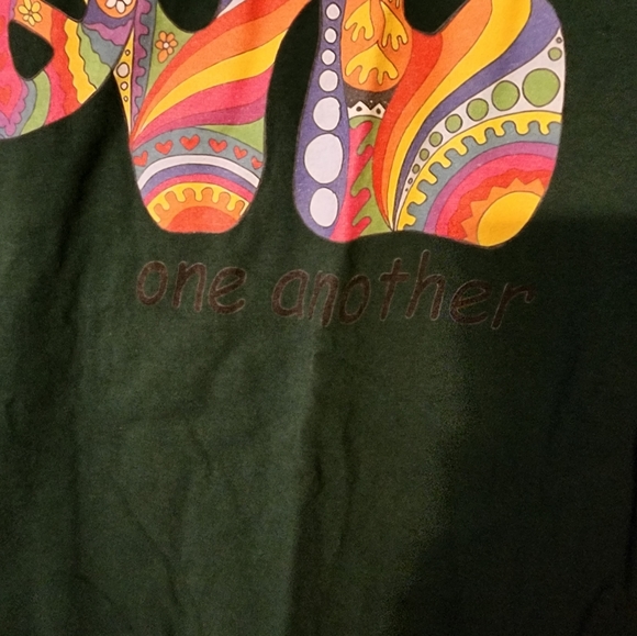 Hunter Green Love One Another Long Sleeve Tee - Picture 2 of 3